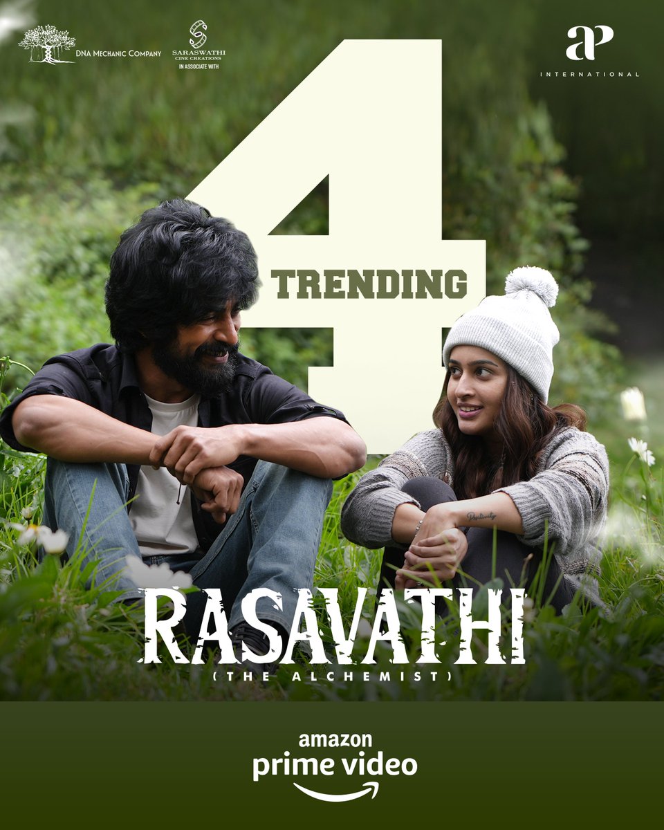 AP International (@apifilms) on Twitter photo 🎬Exciting news! 🎉 #Rasavathi is now trending at #4 on <a href="/PrimeVideoIN/">prime video IN</a>! Don't miss out on this captivating story that's winning hearts everywhere.
<a href="/iam_arjundas/">Arjun Das</a> <a href="/Santhakumar_Dir/">Santhakumar</a> <a href="/actortanya/">Tanya S Ravichandran</a> <a href="/actorramya/">Ramya Subramanian</a> <a href="/Reshmavenkat01/">Reshma Venkatesh</a> <a href="/MusicThaman/">thaman S</a> <a href="/GMSundar_/">GM Sundar</a> <a href="/EditorSabu/">V.J Sabu Joseph</a> <a href="/minu_jayebal/">Minuchitrangkani</a> <a href="/dancersatz/">Sathish krishnan</a> 🎬Exciting news! 🎉 #Rasavathi is now trending at #4 on <a href="/PrimeVideoIN/">prime video IN</a>! Don't miss out on this captivating story that's winning hearts everywhere.
<a href="/iam_arjundas/">Arjun Das</a> <a href="/Santhakumar_Dir/">Santhakumar</a> <a href="/actortanya/">Tanya S Ravichandran</a> <a href="/actorramya/">Ramya Subramanian</a> <a href="/Reshmavenkat01/">Reshma Venkatesh</a> <a href="/MusicThaman/">thaman S</a> <a href="/GMSundar_/">GM Sundar</a> <a href="/EditorSabu/">V.J Sabu Joseph</a> <a href="/minu_jayebal/">Minuchitrangkani</a> <a href="/dancersatz/">Sathish krishnan</a>