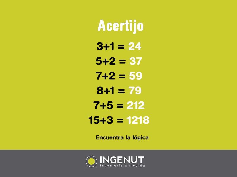 INGENUT's tweet photo. ¡Jueves de #reto! Encuentra la lógica 😜💪💡 #acertijo #ingenut #matemáticas #ingenieros #lógica https://t.co/iVrRf2oAJJ