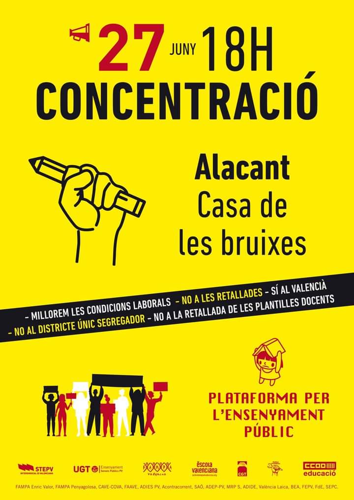 Está tarde volvemos a las calles por la escuela pública