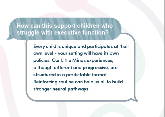Our Little Minds programme helps improve wellbeing, relationships and helps everyone to reconnect (to themselves and each other) in a structured way.