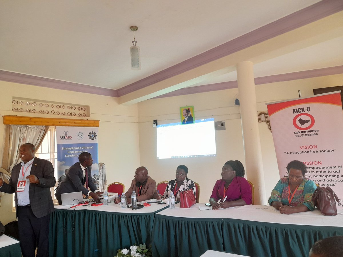 kickuorg's tweet photo. #HappeningNow: @kickuorg 10th AGM-2024 at Kirigime Guest House. We're electing new Board members. The meeting commenced with a report from outgoing BoD Chairperson, Hon. Ninsiima Ronah Ritah. Exciting times ahead! #KickOutCorruption #Governance #Leadership #Transparency https://t.co/b9AleasHYI
