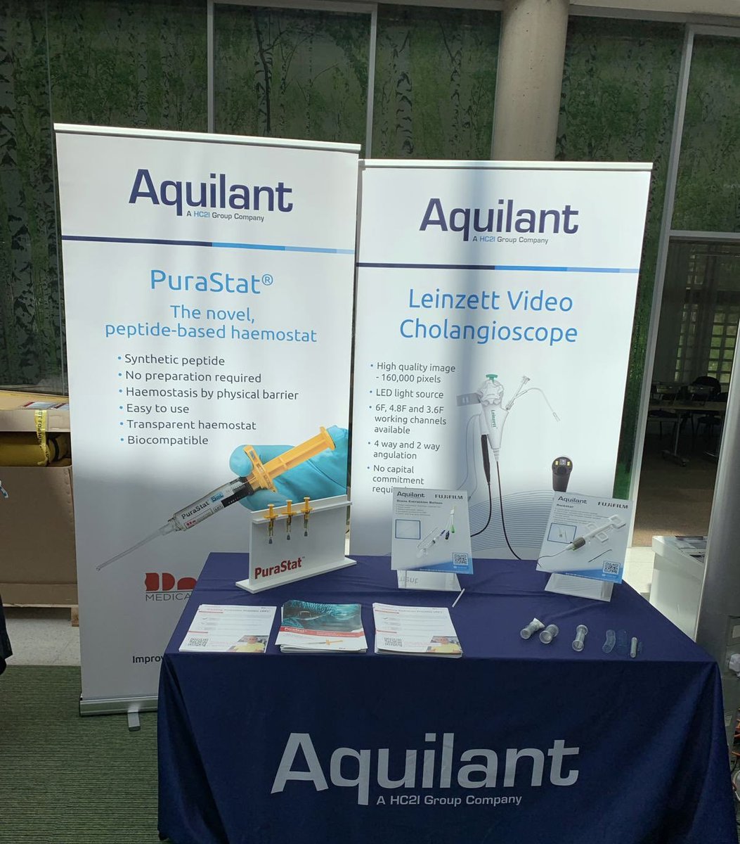 AquilantGI's tweet photo. Another busy week with us attending the Nottingham Barrett’s Endotherapy Course where we will be able to answer any questions you have regarding our full G.I solution’s. John from our G.I interventional team will be happy to see you all! #Aquilant #GIintervention #GI #HC21 https://t.co/vl3fKOLbxk