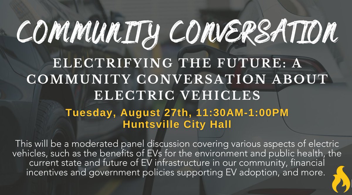 We are excited about our next Community Conversation! This will be a panel discussion covering various aspects of electric vehicles, such as the benefits of EVs, EV infrastructure in our community, policies supporting EV adoption, and more.

Register: loom.ly/pWj66Eo