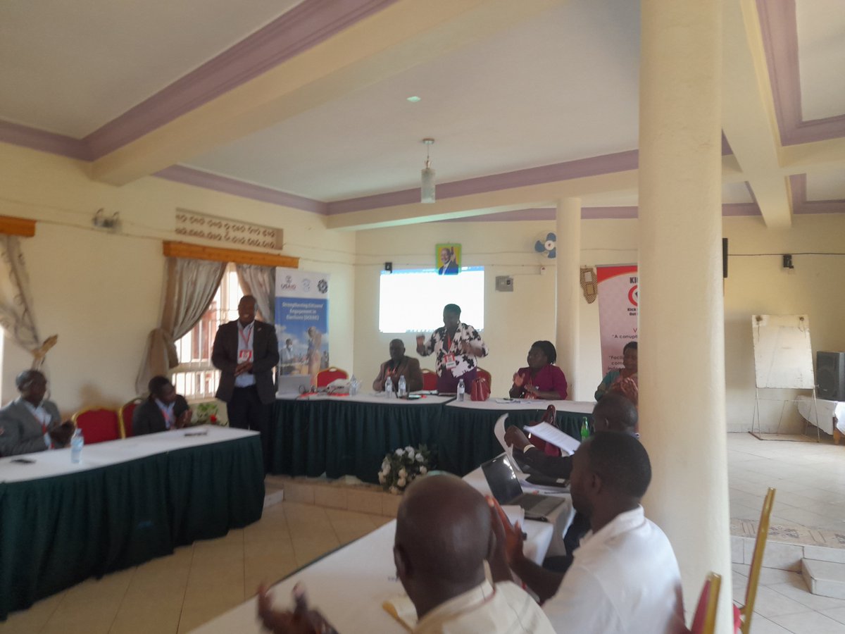 kickuorg's tweet photo. #HappeningNow: @kickuorg 10th AGM-2024 at Kirigime Guest House. We're electing new Board members. The meeting commenced with a report from outgoing BoD Chairperson, Hon. Ninsiima Ronah Ritah. Exciting times ahead! #KickOutCorruption #Governance #Leadership #Transparency https://t.co/b9AleasHYI