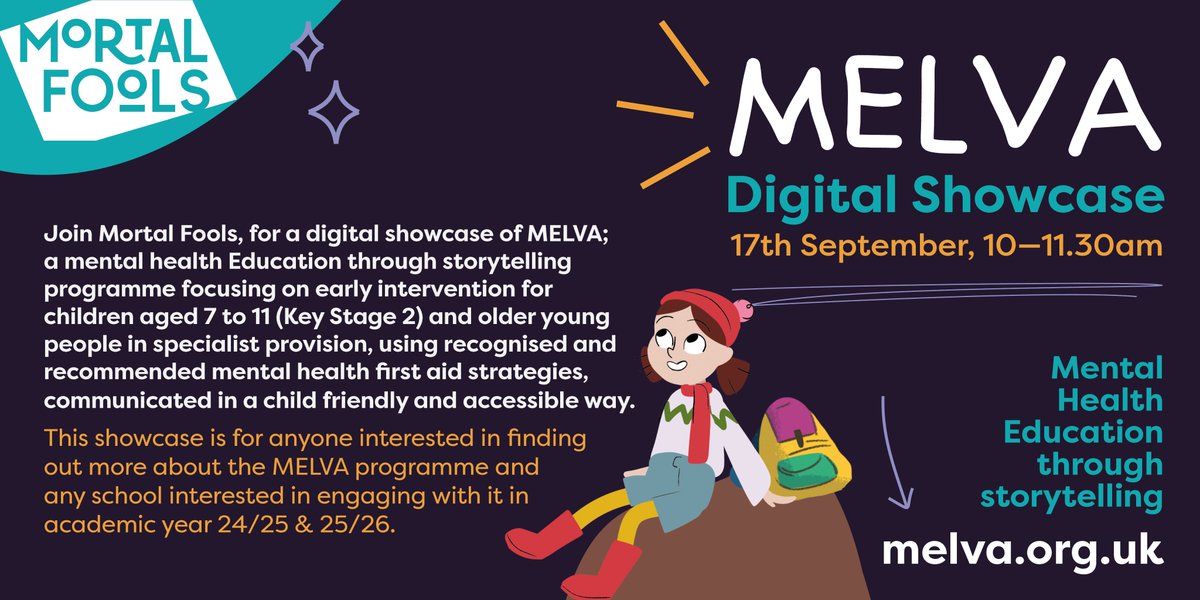 We are running another digi MELVA showcase 17th Sept!
It's open to any teacher/educator interested in MELVA, Trust reps, Local Authority School Improvement Teams &amp; Public Health colleagues, potential commissioners &amp; business sponsors!
👉 Sign up via: brownpapertickets.com/event/6341863