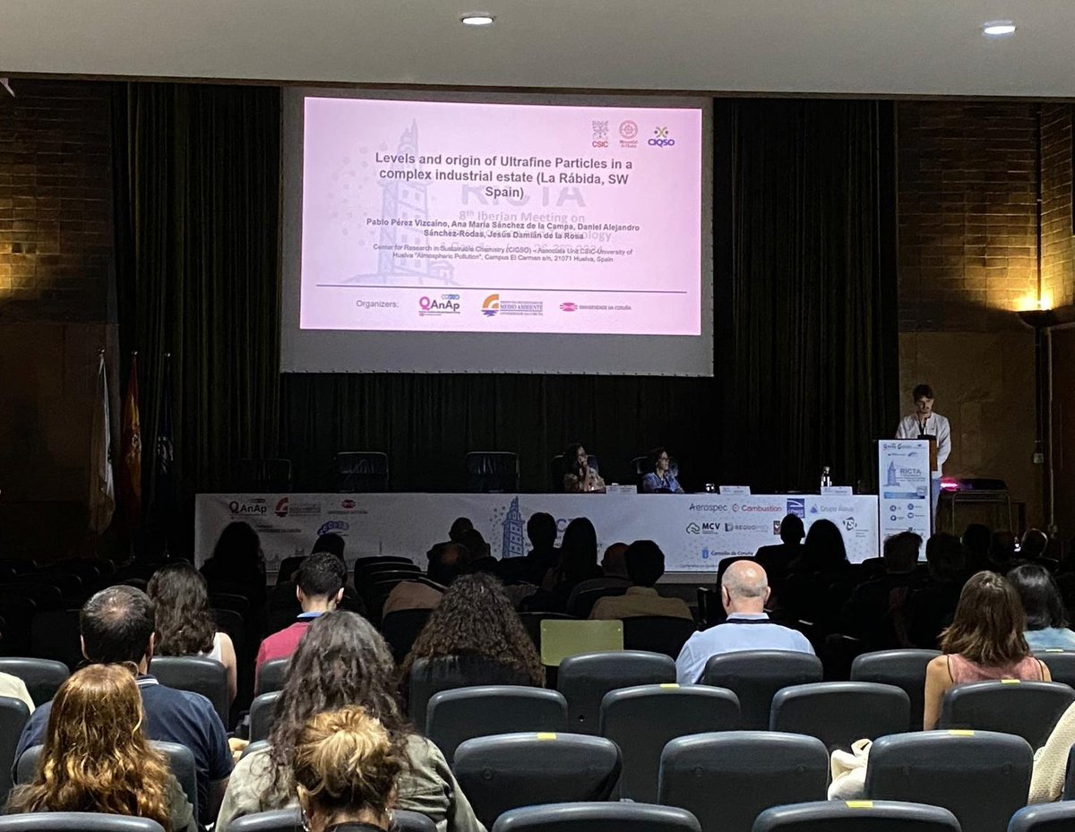 "Sources of Deposited Aerosols over the Donaire Multi-Site Network in Spain"
by J. Pey from <a href="/IPE_CSIC/">Instituto Pirenaico de Ecología</a>

"Levels and Origin of Ultrafine Particles in a Complex Industrial States (La Rábida, SW SPAIN)"
by P. Pérez Vizcaíno from <a href="/UniHuelva/">Universidad de Huelva</a>

#RICTA2024 #RICTA
#aerosols #particles