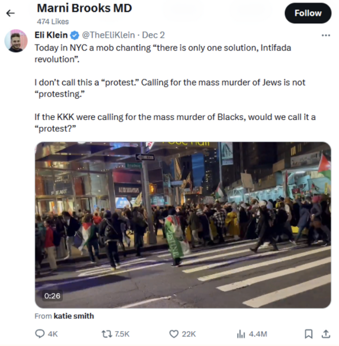 CoHaOnline's tweet photo. What ✨naturally✨comes after liking Islamophobic tweets? Liking threatening violence and defamation of course! 

Dr. Marni Brooks (CPSO#73837) a family physician @NYGH_News has both liked a post threatening gun violence against peaceful Pro-Palestinian protestors calling them "Hamas Nazis" and equating them to the "KKK calling for mass murder of 'Blacks'".

📩Haven't sent an email yet? Use our templates:
Mobile Link: https://t.co/GQMR3rbYsu
Desktop Link: https://t.co/nHGaxuxUpR