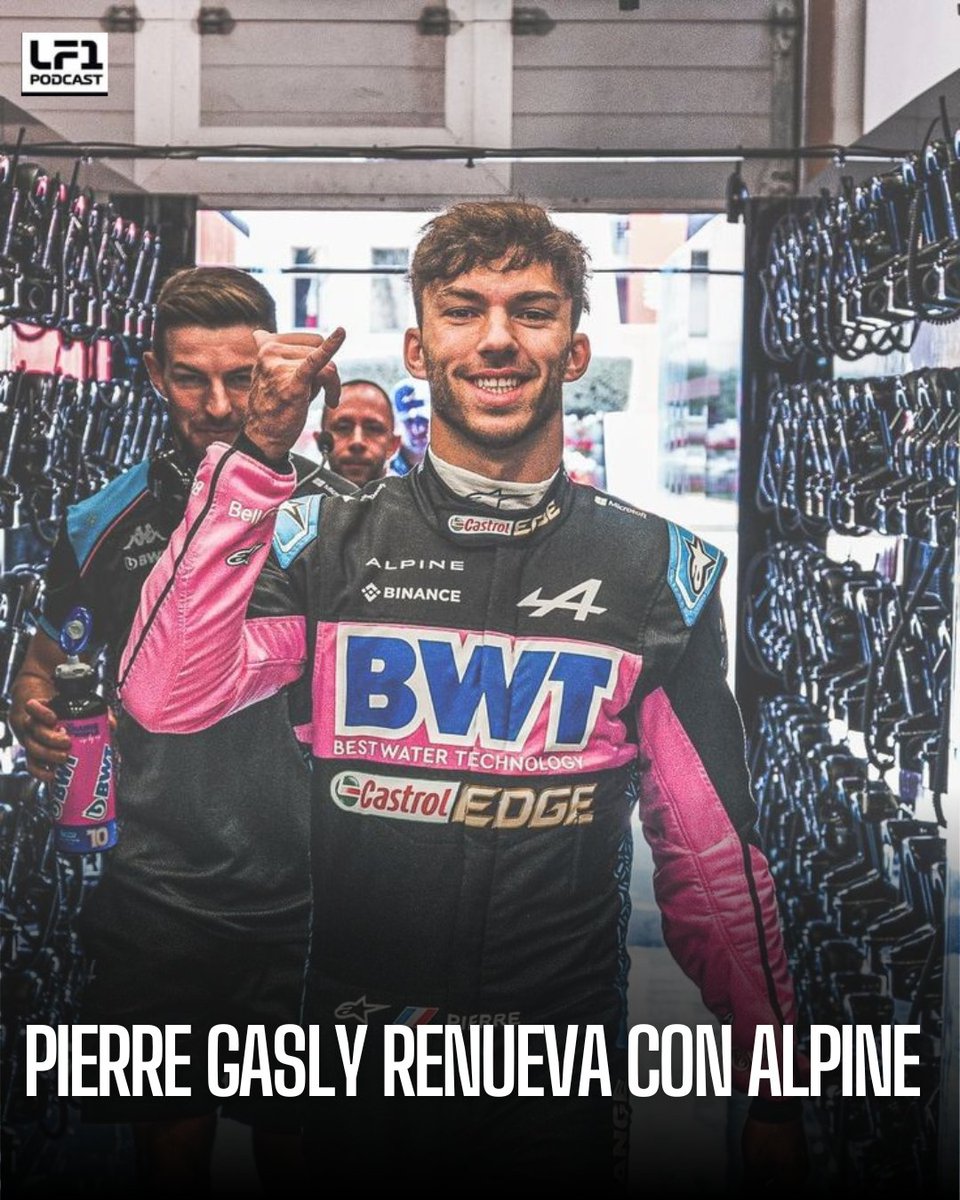 LF1Podcast's tweet photo. Extensión de Contrato para @PierreGASLY con  @AlpineF1Team 
Contrato Multi Anual, estará con los de casa del 2025 en adelante

#PierreGasly #F1 #alpinef1team #Racing https://t.co/LoBJbuElZM