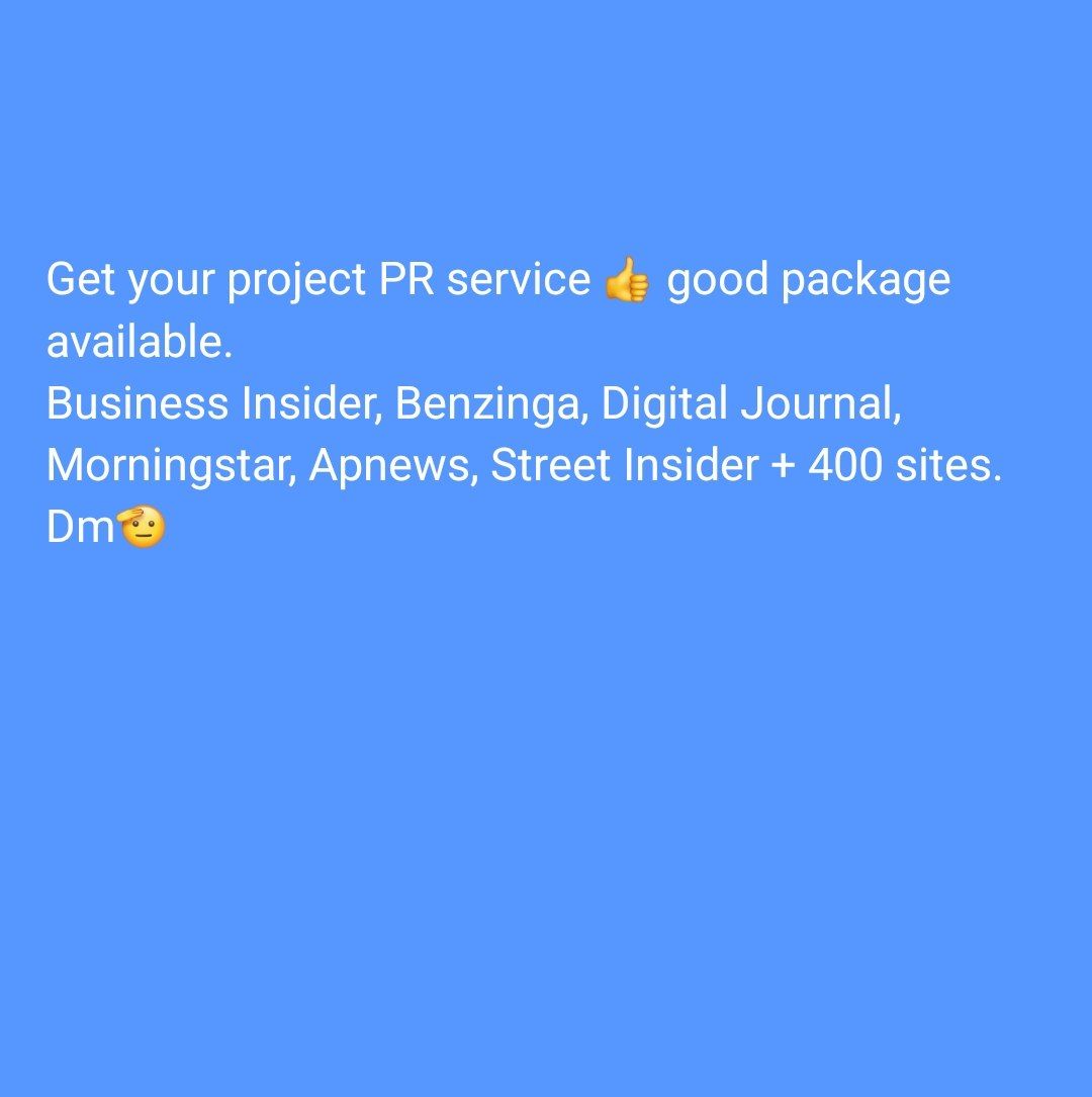 Any project looking forward to doing publication can dm us for effective &amp; affordable PR services.  new package just came out!

#PR #CVG #hamstercombat #HamsterCEO #Defi #Crypto #bitcoin #Notcoin #Jason #PradaBeauty