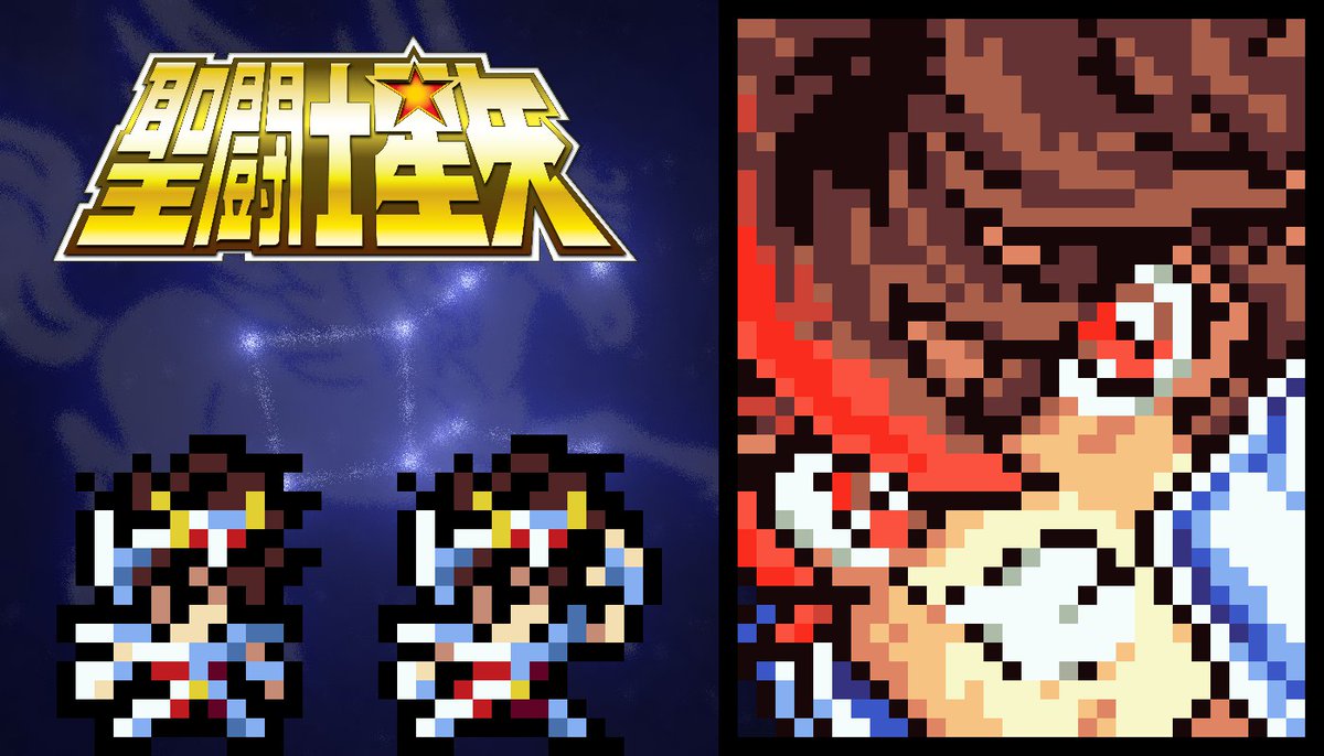 GKuroMonochrome's tweet photo. Seiya de Pegaso en el estilo pixelart de #DragonBallDevolution para conmemorar que finalmente el caballero de la esperanza ha despertado del coma en el que estuvo durante todo el Next Dimension
#pixelart #art #SaintSeiya #SaintSeiyafanart #saintseiya_art #anime https://t.co/AxsdbvAlW0