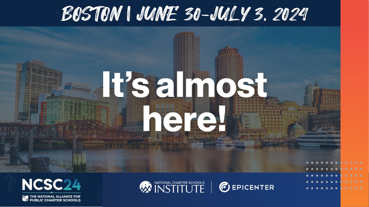 Our team is heading to Boston for the 2024 National Charter Schools Conference and we can't wait to see you there. Be sure to join our sessions and stop by booth #1017 and say hello. We'll be sharing some BIG announcements that you absolutely won't want to miss!