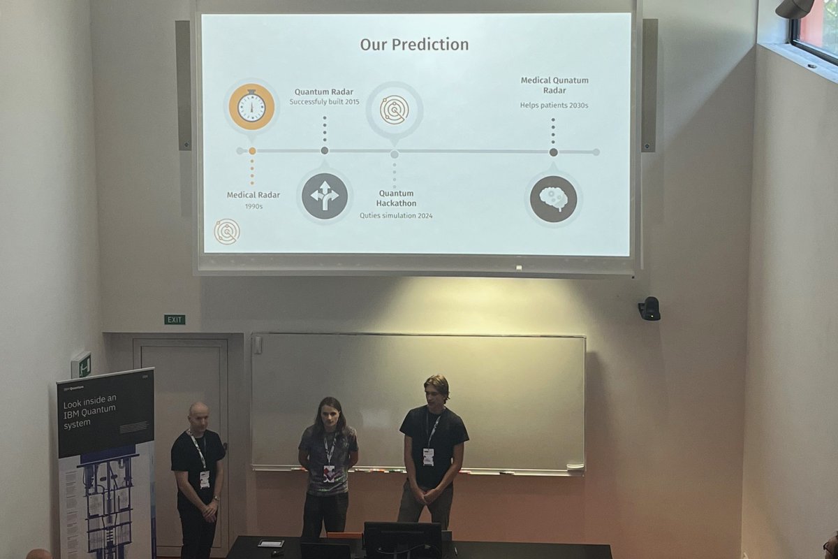 FIT_CTU's tweet image. #UspechyFIT 🥈 Druhé místo na International #QuantumHackathon získal tým Quties studentů FIT ČVUT s Quantum radarem jako řešením screeningových technologií v medicíně. (Více 🧵)