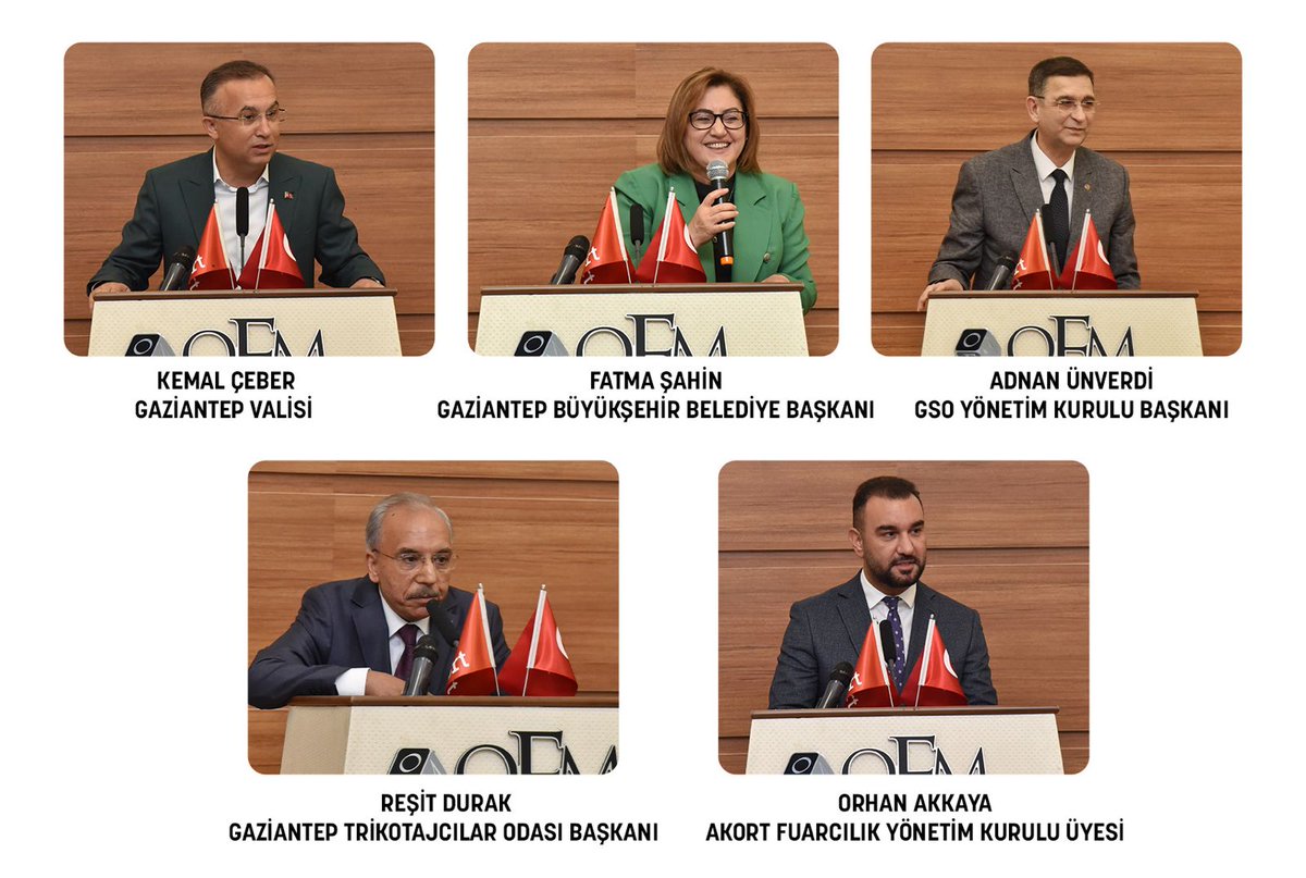 gso_kurumsal's tweet photo. ➡️ TRİKONFEX FUARI KAPILARINI AÇTI

🟧 Trikotaj sektörünün bölgedeki ilk ve tek fuarı olma özelliğini taşıyan TRİKONFEX 4. Triko, Triko İpliği, Konfeksiyon ve Teknolojileri Fuarı’nın açılış töreni, Gaziantep protokolünün katılımıyla gerçekleştirildi.

🔷 Gaziantep Sanayi Odası (GSO) ve Akort Fuarcılık iş birliğinde, Gaziantep Trikotajcılar ve Çorapçılar Odası’nın destekleri ile Ortadoğu Fuar Merkezi’nde (OFM) organize edilen 4. TRİKONFEX Fuarı, düzenlenen törenle kapılarını ziyaretçilerine açtı.

🔷 Açılış törenine Gaziantep Valisi Kemal Çeber, Gaziantep Büyükşehir Belediye Başkanı Fatma Şahin, Gaziantep Sanayi Odası Yönetim Kurulu Başkanı Adnan Ünverdi ve Yönetim Kurulu Üyeleri, Gaziantep Ticaret Odası Yönetim Kurulu Başkanı M. Tuncay Yıldırım, KOSGEB Gaziantep İl Müdürü Muhammed Paksoy, Gaziantep Trikotajcılar Odası Başkanı Reşit Durak, Akort Fuarcılık Yönetim Kurulu Başkanı Hülya Akkaya, Yönetim Kurulu Üyesi Orhan Akkaya, GSO Genel Sekreteri Yusuf İzzettin İymen, kurum müdürleri ve firma temsilcileri katıldı.

Haber ⤵️
https://t.co/0opkmpse5A