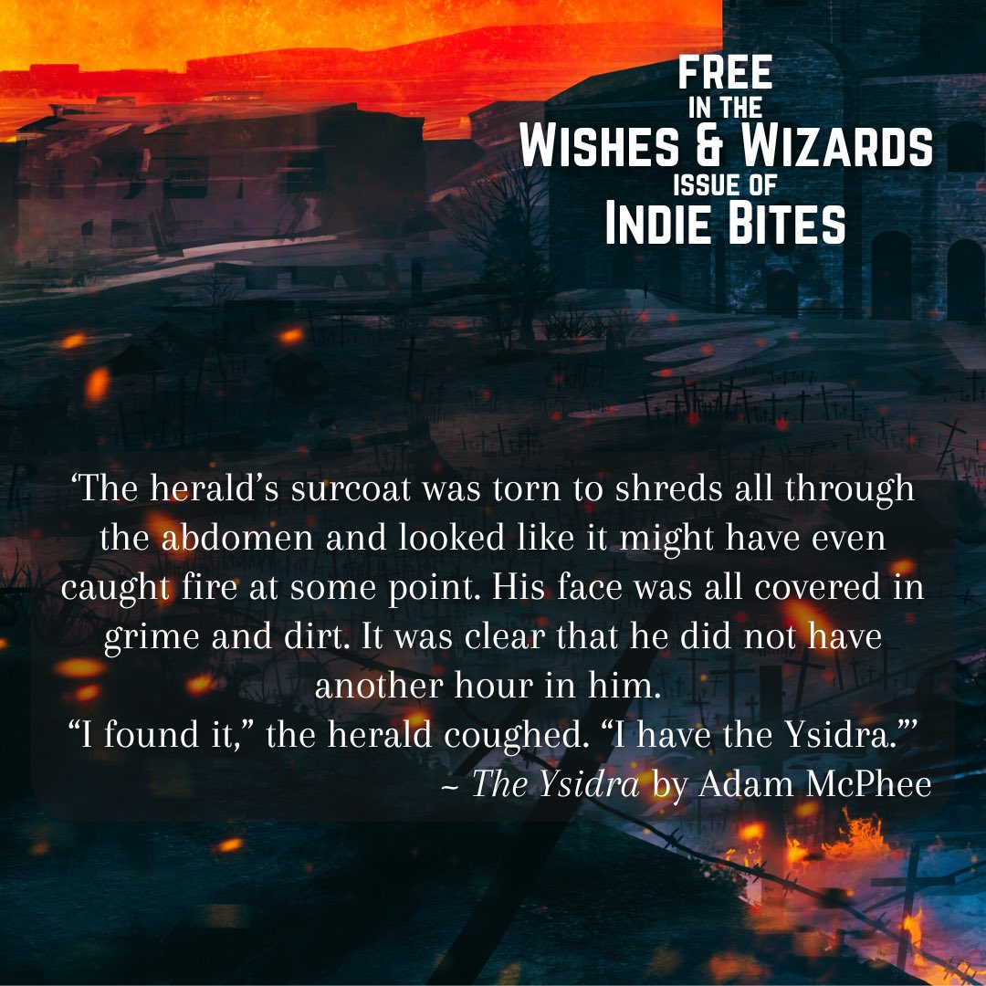 The Ysidra by Adam McPhee is available to download FREE in the latest issue of Indie Bites (Wishes &amp; Wizards)

silversunbooks.com/post/wishes-wi…