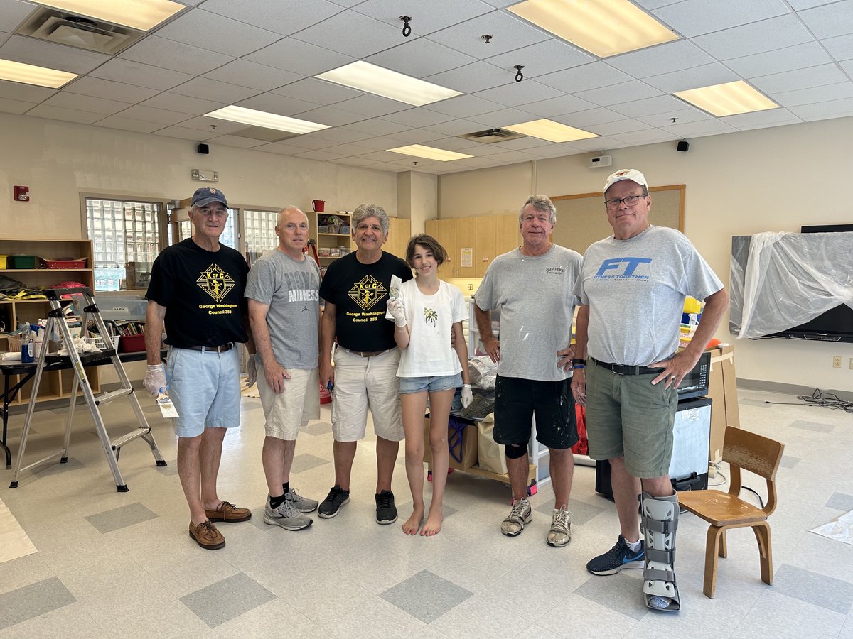 A big THANK YOU to the Knights of Columbus (George Washington Council) for their amazing work at P.G. Chambers School! Their team painted our classrooms and installed beautiful new picnic tables, making our School a brighter place for our students and staff.