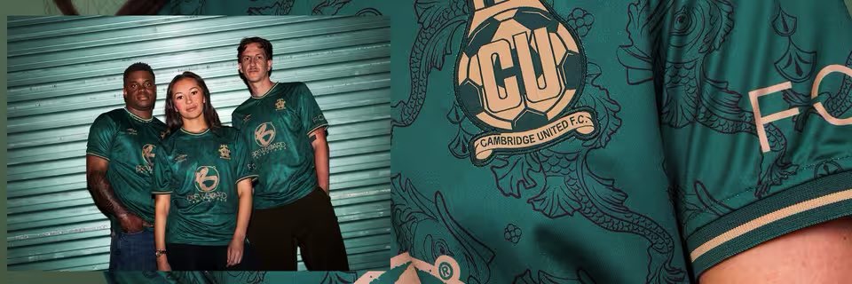 🟩| <a href="/CambridgeUtdFC/">Cambridge United FC</a> 3rd 24/25

Completing what could be one of finest trios in the <a href="/EFL/">EFL</a> 🙌

Taking inspiration from a mainstay of Parker’s Piece - the birthplace of the rules of football, the design incorporates elements of the landmarks on the moss green shirt.