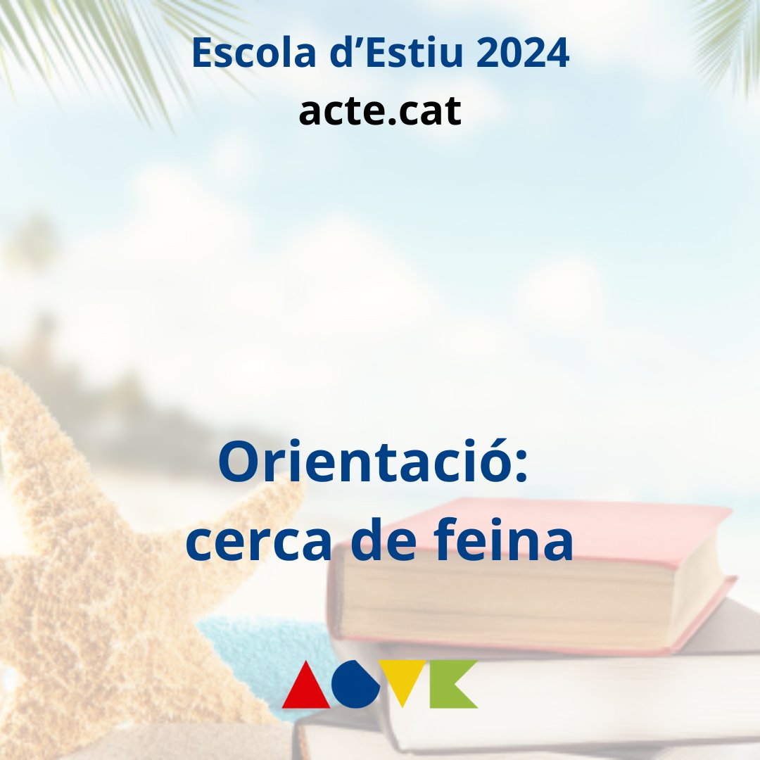 Transforma la teva manera d'orientar els alumnes! No només és crucial guiar-los cap a sortides acadèmiques, també han d'estar preparats per al mercat laboral. Assegura't que estiguin preparats per al seu futur professional. 

acte.cat/project/orient…

#ACTEdelsMRP #EscolaEstiu2024