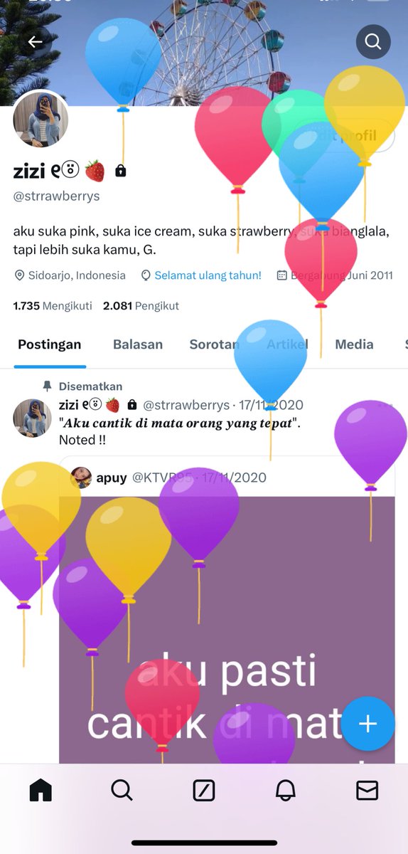strrawberrys's tweet photo. Ultah tahun ini dah jadi istri orang🥹🫶🏻 https://t.co/o4ThvvDa5D
