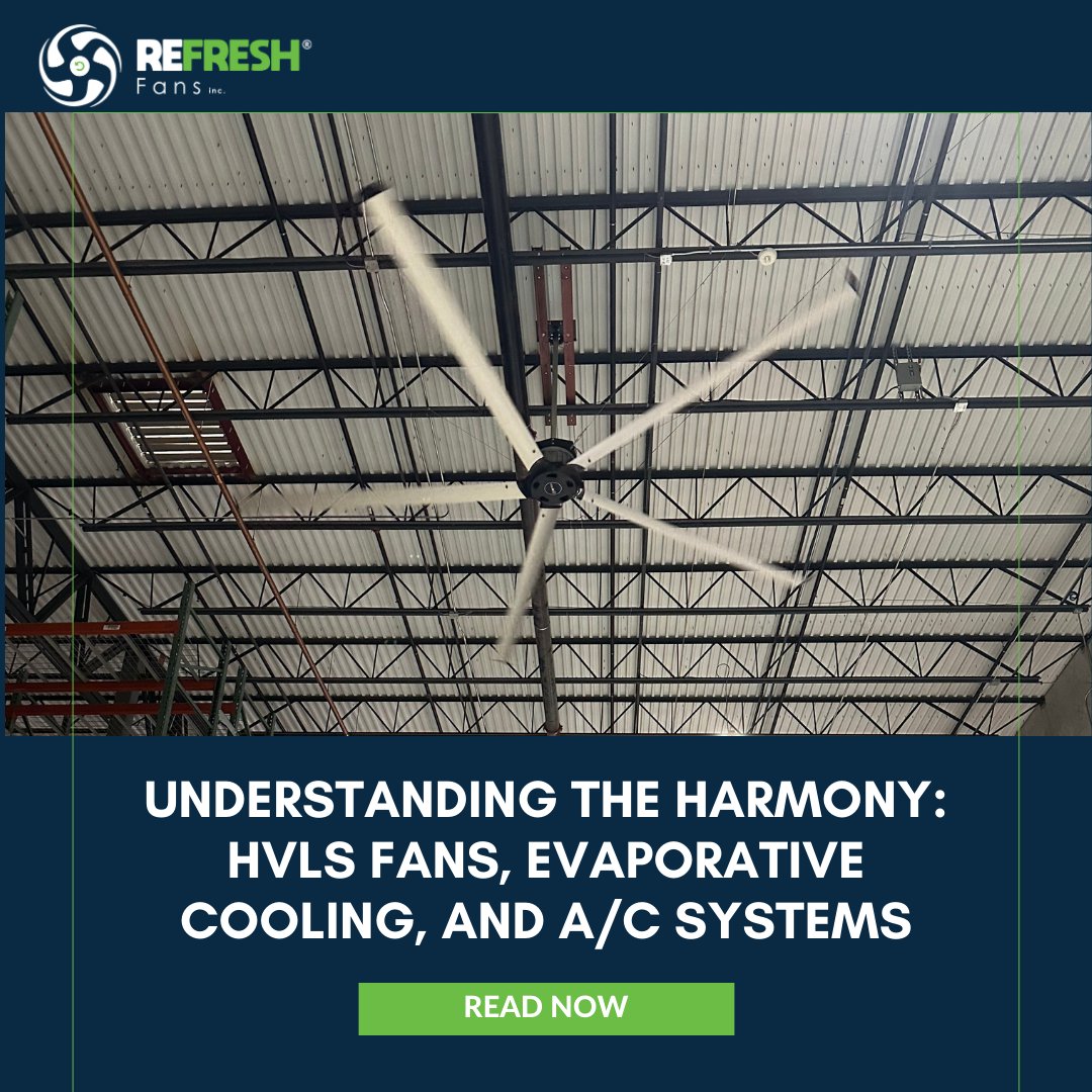 RefreshFans's tweet image. The secrets to optimal climate control in factories, warehouses, and commercial spaces is out!

Read our latest blog to learn about the role and benefits of HVLS fans, and demystify the technology behind evaporative cooling

Learn more: bit.ly/3z3ZI5x

#RefreshFans #HVLS