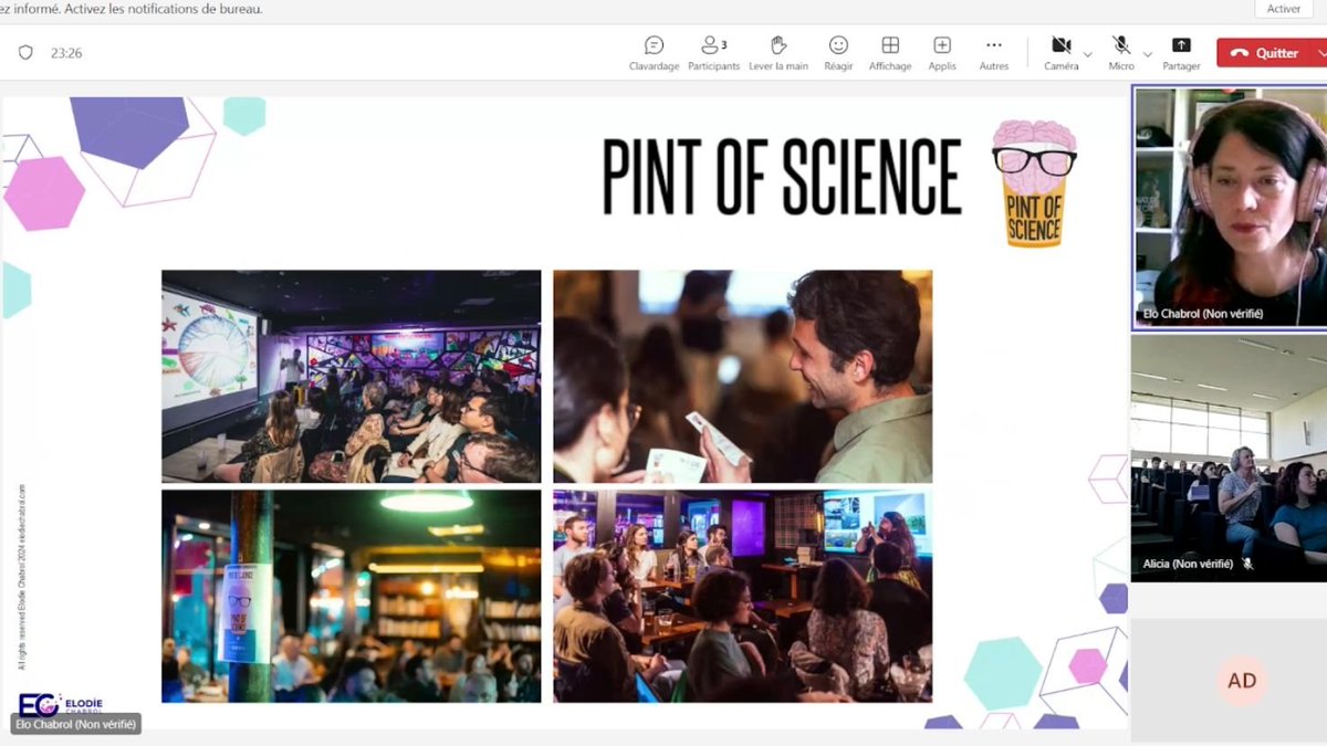 Dr Elodie Chabrol (@eloscicomm) on Twitter photo J'ai parlé de <a href="/pintsworld/">Pint of Science World</a> pour la masterclasse médiation scientifique à l’international <a href="/EisoImst/">Master IMST EISO</a>. #scicomm
🙃Pas pu m'empècher de terminer en mentionant des initiatives inspirantes (de l'étranger)
à retrouver là
x.com/i/lists/117216…
et ici falling-walls.com/engage/ <a href="/FWEngage/">Falling Walls Engage</a> J'ai parlé de <a href="/pintsworld/">Pint of Science World</a> pour la masterclasse médiation scientifique à l’international <a href="/EisoImst/">Master IMST EISO</a>. #scicomm
🙃Pas pu m'empècher de terminer en mentionant des initiatives inspirantes (de l'étranger)
à retrouver là
x.com/i/lists/117216…
et ici falling-walls.com/engage/ <a href="/FWEngage/">Falling Walls Engage</a>