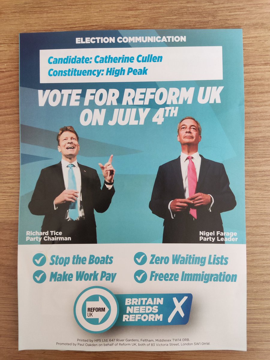 AlexPearson18's tweet photo. Nice to see some really specific and non-generic pledges from the local Reform candidate https://t.co/UyWKaLFoJ3
