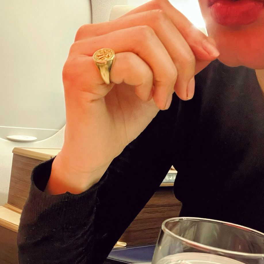 A question we often get asked is, can ladies wear signet rings too? The answer is YES!

Our client flipped tradition and wanted to design her signet ring around her name, lucky number and include her birthday on the inside of the face, finished in a beautiful 9ct yellow gold.