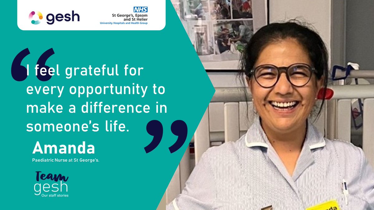 geshNHS's tweet photo. 💬“My desire to become a nurse involved a lot of studying while working full time - I crave a type of fulfilment that only being a nurse can offer me."
Amanda Coutinho Da Silva is a Paediatric Nurse at St George’s and this week's #Teamgesh staff story ♥️
https://t.co/vk1rIoLQnj https://t.co/9DVAZVLcky