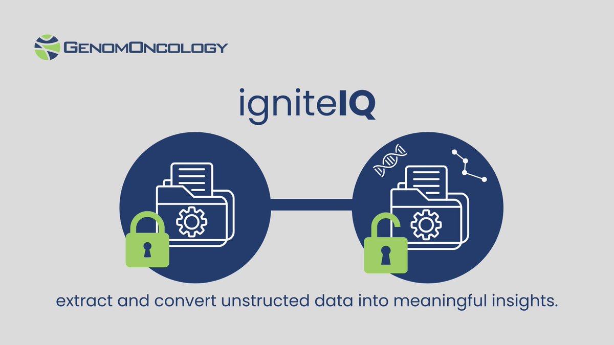 GenomOncology's tweet image. igniteIQ streamlines the extraction of clinically relevant information from a wide range of PDF documents and images, enabling users to access discrete data for registries, analytics, and research. Learn more: genomoncology.com/igniteiq

#dataenablement #structureddata