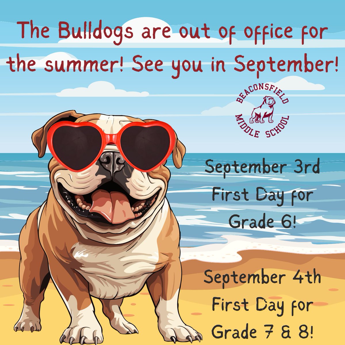 Yesterday was our last day in the office! We will be back at school during the last week of August. Check this page for updates as we get closer to the start of school! Until then, be safe!