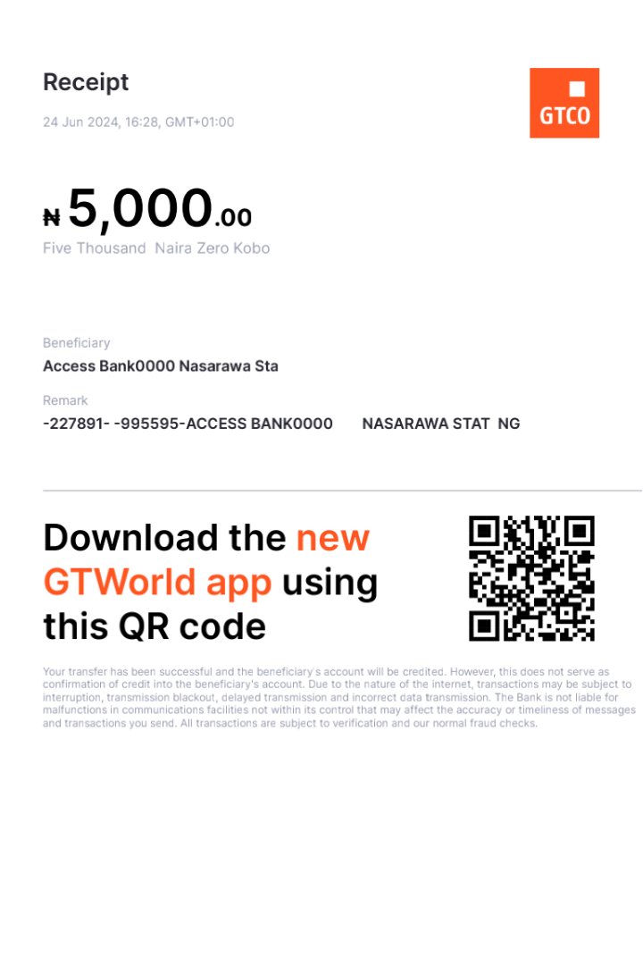 tenthjun's tweet photo. @gtbank_help Hi, I tried withdrawing cash from Access bank ATM machine in Keffi on Monday, the first #5000.00 transaction was deducted but not dispensed. Till now my money hasn't been reverted. https://t.co/z2Xo6gYiBe