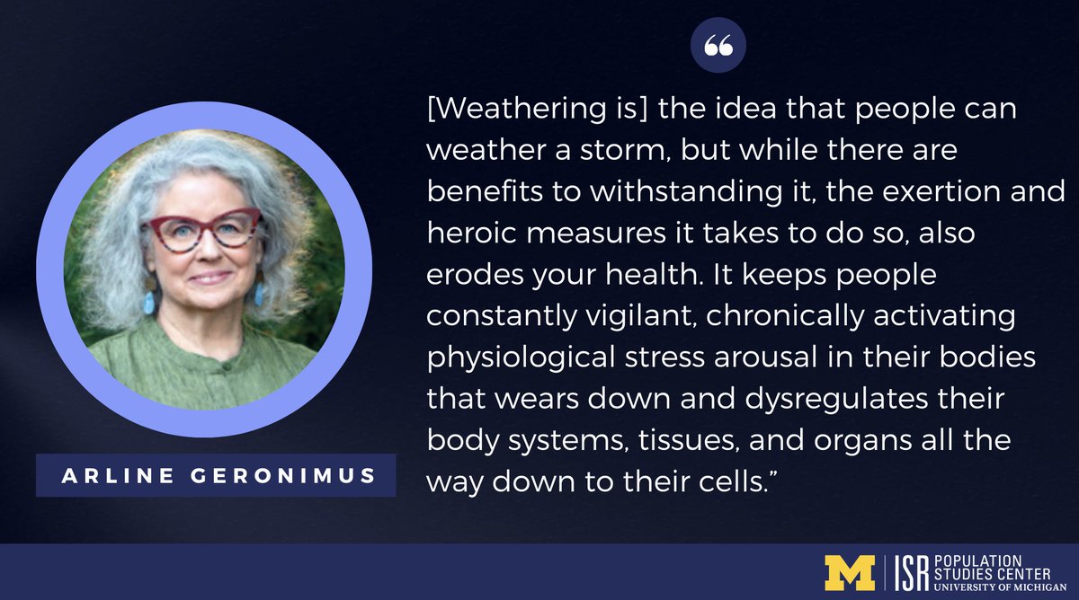 UM_PSC's tweet photo. Arline Geronimus @umichsph @UM_PSC, innovator in the study of the health effects of social injustice, is featured this week in @TheLancet: https://t.co/sOsUsmR9qx https://t.co/FaEuZt18VW