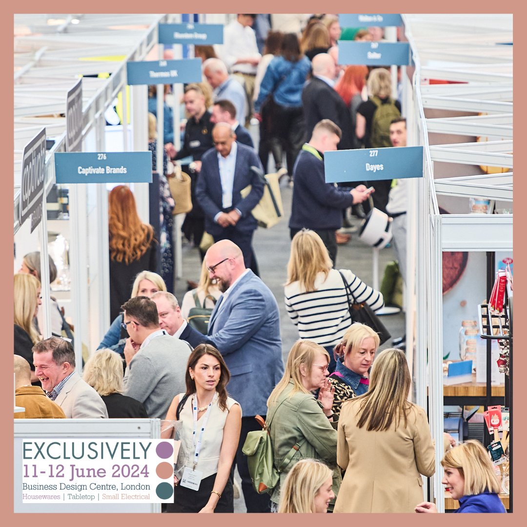 Not only did exhibition space for #Exclusively2024 sell out sooner than ever before, but this year we saw visitor numbers grow by 5%!

Don’t miss your chance to be part of #Exclusively2025! 

Book a stand - exclusivelyshows.co.uk/exhibit/book-a…

#exclusivelyshow #excshow #housewares #tradeshow