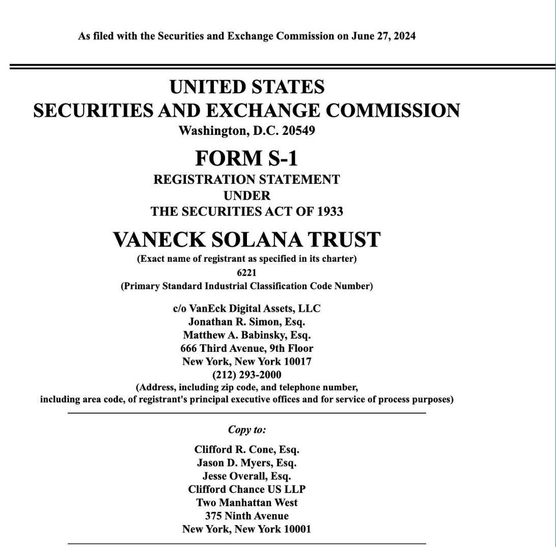 EuleKrypto's tweet photo. VANECK tut es!

Der ersre schritt zum #Solana ETF wird beantragt, als Solana Trust.

Der #SOL Kurs steigt!

Hättet ihr das gedacht? https://t.co/5KA7B2twMX