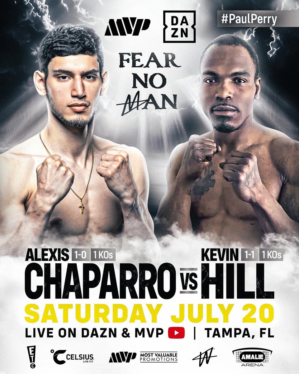 Alexis Chaparro (@therealchopchop) on Twitter photo GLORY BE TO THE FATHER, SON, & HOLY SPIRIT !! JULY 20th in Tampa on the Jake Paul Vs Mike Perry undercard! Live on Dazn or YouTube! I want to thank my manager <a href="/Serranosisters/">Amanda Serrano</a> and my MVP Team <a href="/MostVpromotions/">Most Valuable Promotions</a> for another great opportunity, Can’t wait to show out!!! 🇵🇷🗽 GLORY BE TO THE FATHER, SON, & HOLY SPIRIT !! JULY 20th in Tampa on the Jake Paul Vs Mike Perry undercard! Live on Dazn or YouTube! I want to thank my manager <a href="/Serranosisters/">Amanda Serrano</a> and my MVP Team <a href="/MostVpromotions/">Most Valuable Promotions</a> for another great opportunity, Can’t wait to show out!!! 🇵🇷🗽