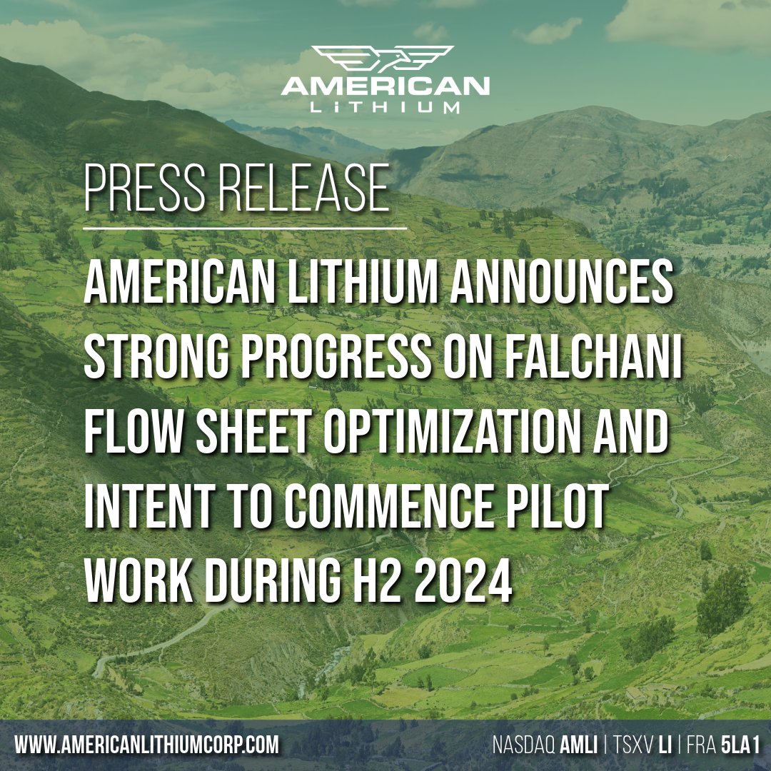 We're pleased to provide an update on the optimization of the Falchani processing flow-sheet.

The unique volcanic style of lithium mineralization at Falchani, combined with low impurity content allows its flow-sheet to resemble more conventional mining/processing flow-sheets
