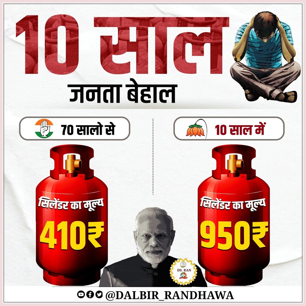dalbir_randhaw's tweet image. बहुत हुई महंगाई की मार
अब जनता करेगी 🐒जुमलों पर वार 🙋👬®️
#MODI10SALL #MODI30 #MODILIES #MODISARKAR #MODIFAILSARKAR
#महंगाई_की_मार_मोदी_फेल_सरकार @INCIndia @INCPUNJAB @RajaBrar_INC @randeep_nabha @Raga_No1 @_Sweet_Parul_ @GAURAVPANDHI @ShadowSakshi