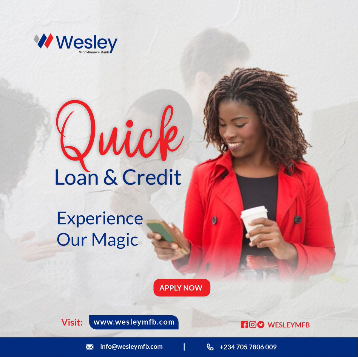 wesleymfbltd's tweet photo. Hey friends! Need a loan?
Experience the easy way to get funded.
Wesley MFB is a game-changer!
.
.
.
.
#wesleymfb #banking #digitalbanking #beneficialbank #creditloan #loanchoice #quickloan #microfinance https://t.co/Uvh0mTDt5L