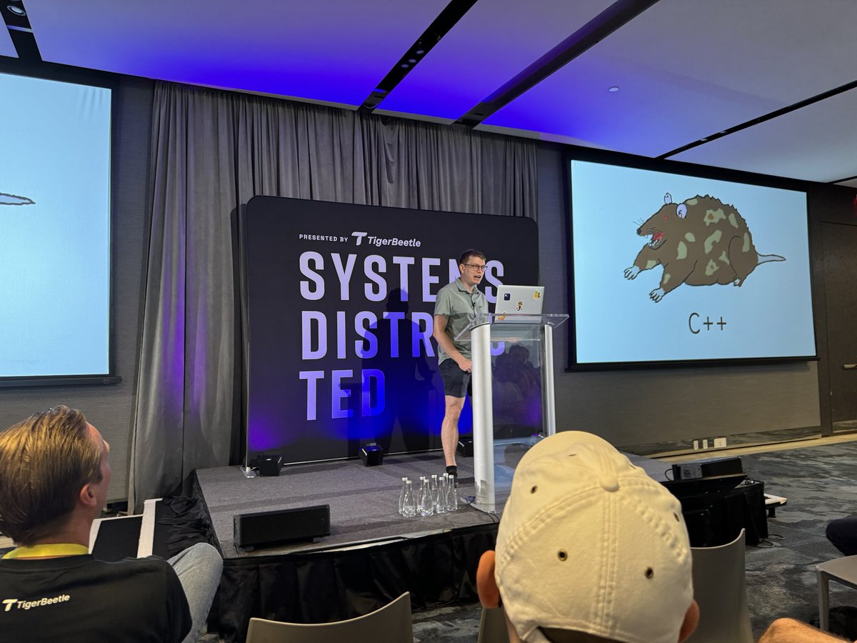 croloris's tweet image. Listening to Andrew&apos;s talk at Systems Distributed NYC!