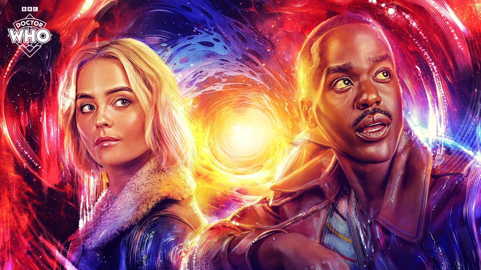 Cover art of the limited edition steelbook of Season 1 of Doctor Who, featuring Ncuti Gatwa as the Doctor and Millie Gibson as Ruby Sunday