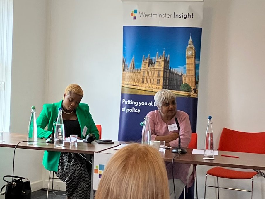WMinsightUK's tweet photo. Removing Reporting Barriers – An Intersectional Approach to Tackling VAWG with Hannah Oyewole @YoungLadiesClub and Pragna Patel @ProjectResistUK #VAWGwm https://t.co/vUC4ZDxpUR