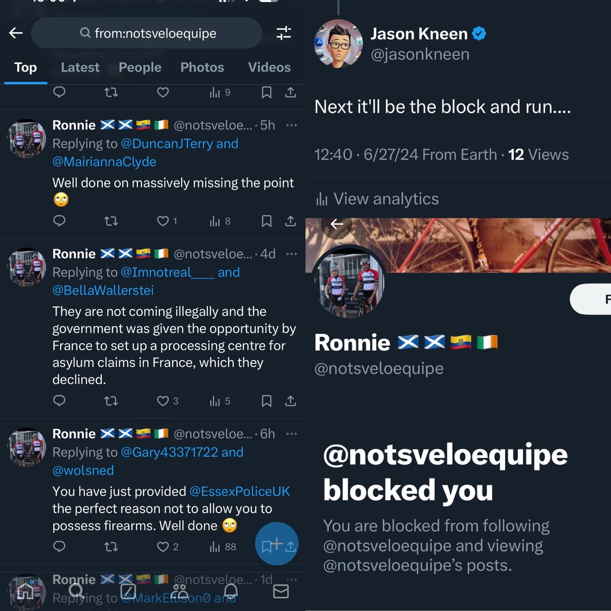 jasonified's tweet photo. @notsveloequipe @jasonkneen As predicted (again) you beautiful, predictable troll. 🤩

Now block this one too and get back to trolling — those well-educated and pithy replies don’t write themselves!

Hasta la vista, baby. 🖕🏼 https://t.co/QGPIKXE8o7