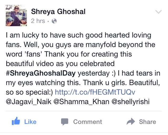 Jagavi_Naik's tweet photo. What Shreya Ghoshal Day was like back in the day haha sweet memories! @shellyrishi #Shamma @shreyaghoshal something we’ll always cherish 💖🥹 https://t.co/YqaaP2OmEd