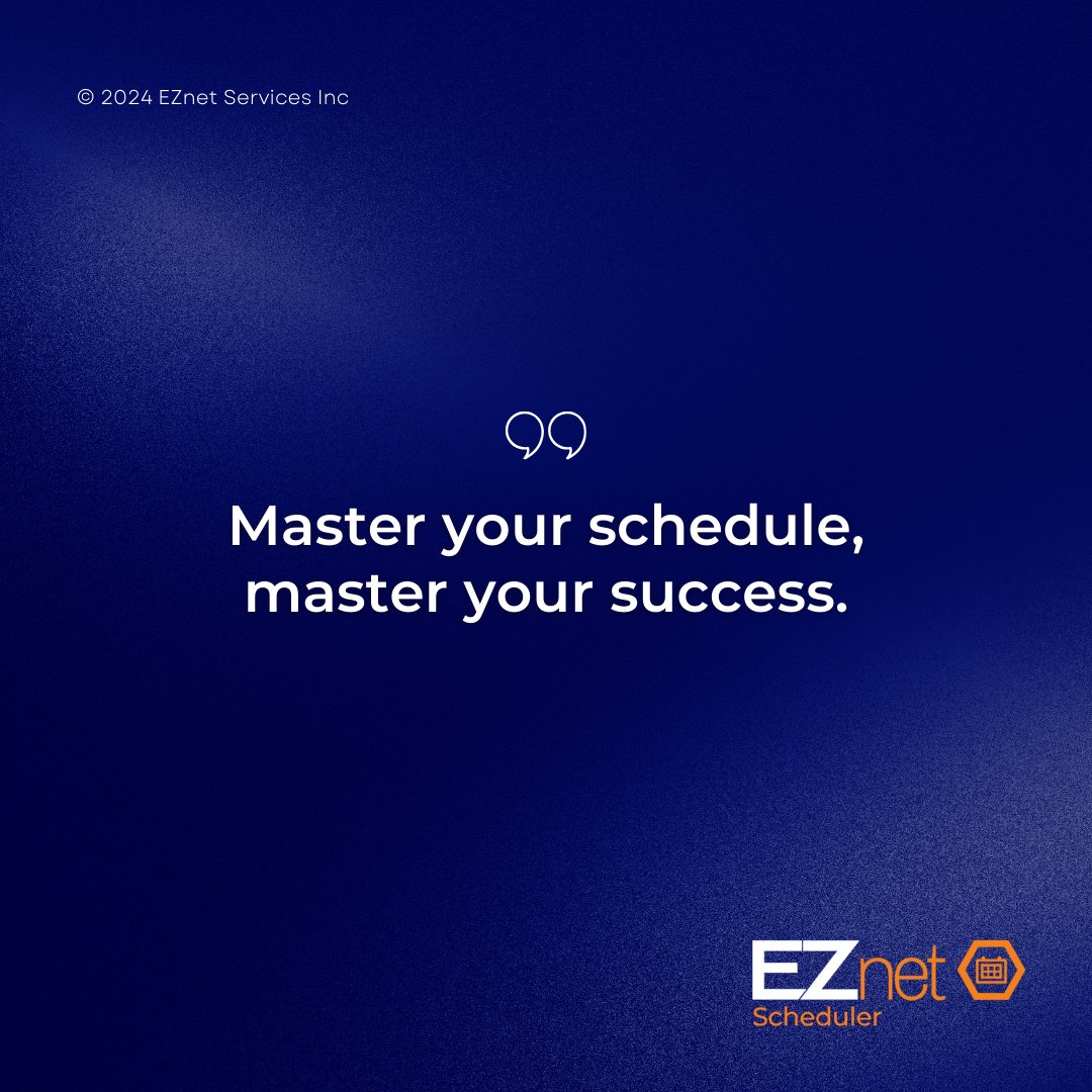 Scheduler_EZnet's tweet image. Efficient scheduling is the key to unlocking your business&apos;s full potential. Let EZnet Scheduler help you stay organized and productive.

Schedule your FREE demo today: eznetscheduler.com/Calendar/EZnet…

#Success #Scheduling #EZnetScheduler #Productivity #TimeManagement