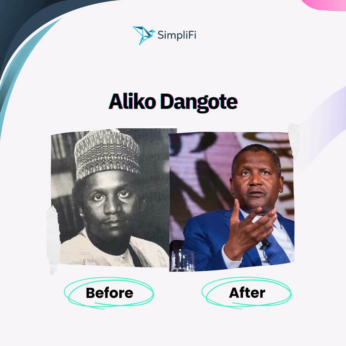 simplifiafrica's tweet photo. We all have humble beginnings but if our financial moguls can do it, you can too. JOIN OUR WEBINAR TOMORROW ❗❗❗
#SimpliFi https://t.co/5K0NbDxHyI
