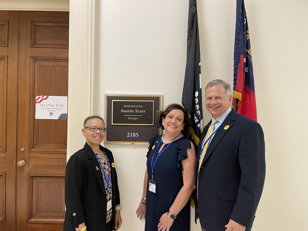 FerrariMomma's tweet photo. Thank you @AustinScottGA08 and team for meeting with us this morning to talk about #CancerSurvivorship!  #CPAT24 @CancerAdvocacy https://t.co/iO3c7837Bl