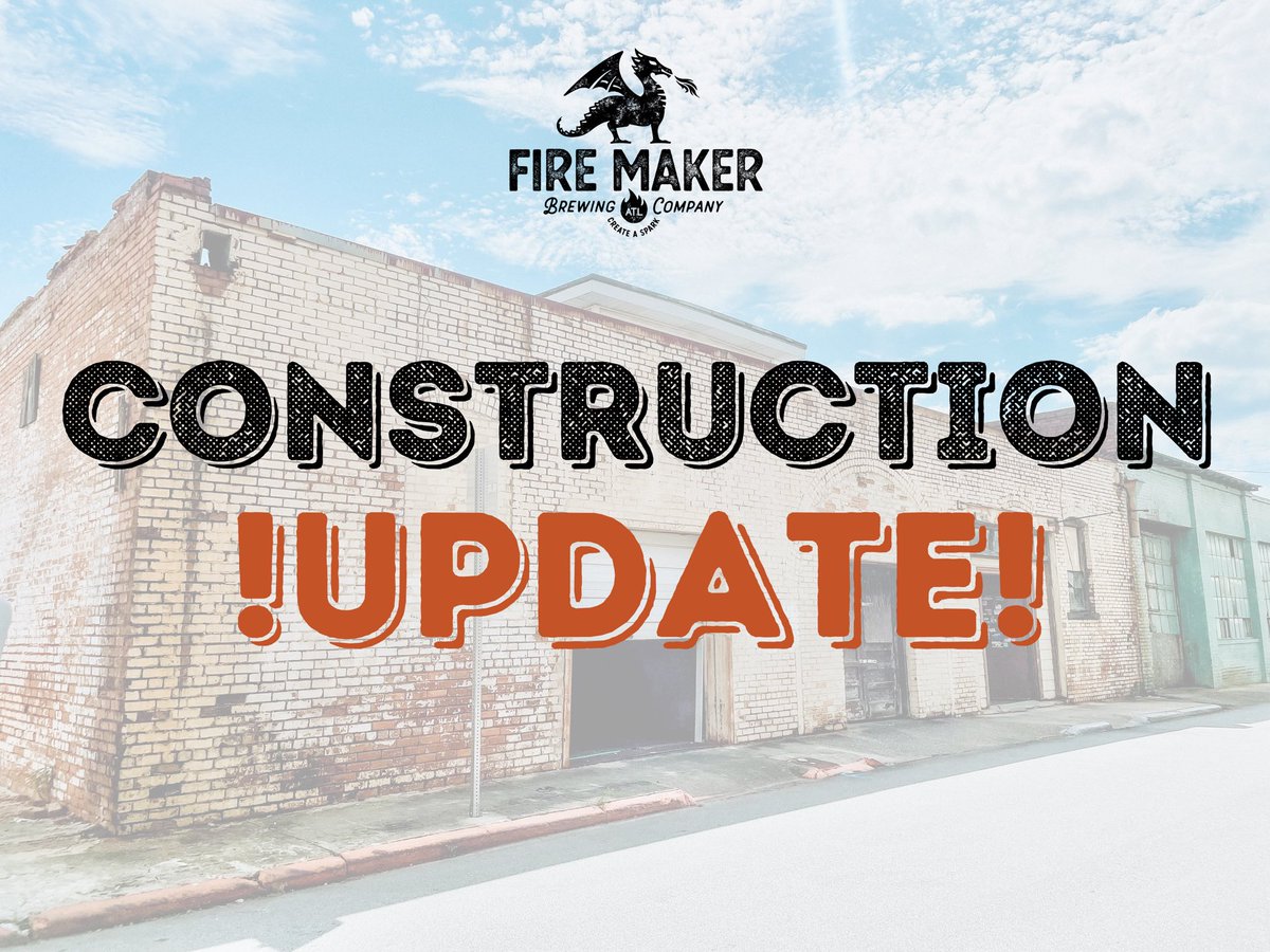firemakerbeer's tweet photo. ‼️UPDATE‼️🔨🚧

Construction has been approved at our Griffin location! WOOOHOO! 🙌

Stay tuned for more fun construction updates as we build out your new favorite spot in Griffin, Ga 😉🍻

#griffinga #brewery #southside #bar https://t.co/6LYTBcF7vI