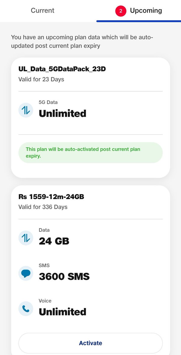 TheBaluu's tweet photo. #Jio July 3rd నుండి Recharges రేట్లు పెరగబోతున్నాయ్....
#MyCase
Recharged 1559/-(Unlimited 5G) plan twice which is valid for 2 years approx.
#Clarity:
July 3rd లోపల recharge చేసుకుంటే ఇప్పుడు ఏదైతే Unlimited 5G plan My jio app లో కనిపిస్తుందో అదే ప్లాన్ carry forward అవుతుంది. https://t.co/swPzmUDoYm