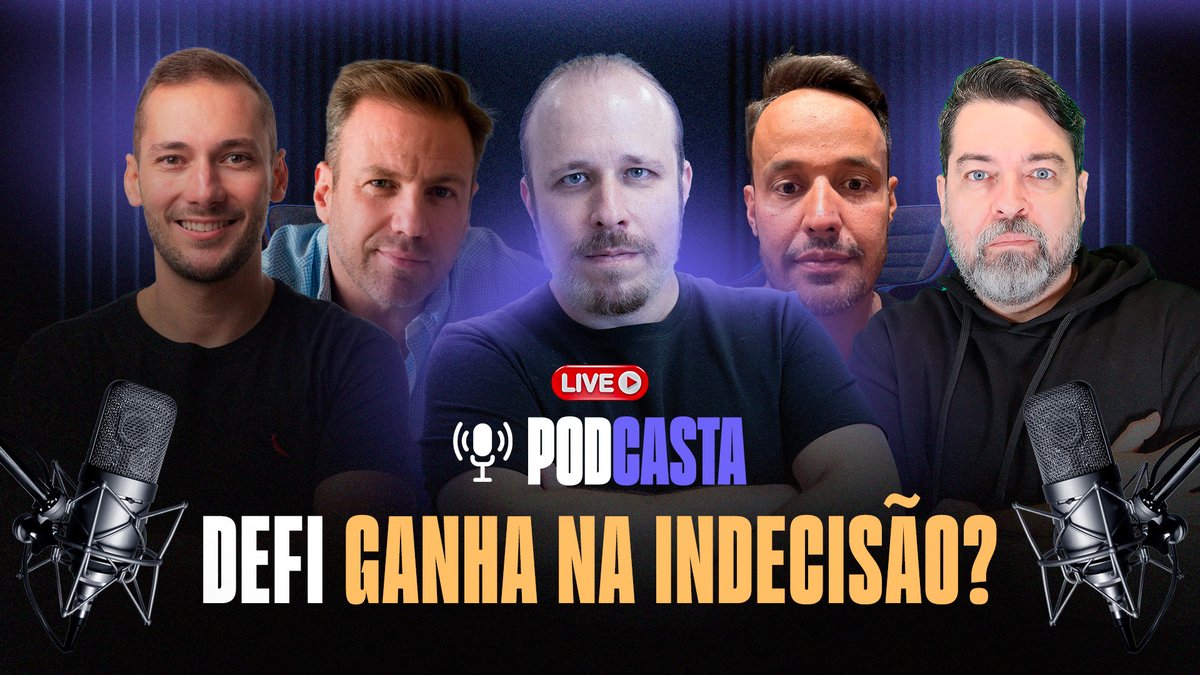 🔔 VALE A PENA DEFI AGORA?🔔

Em um mercado indeciso é normal buscar por alternativas para obter ganhos ou até para proteção de possíveis quedas.

Por isso, chamei hoje um time de monstros do DeFi para perguntar quais são as oportunidades em aberto, e o que eles estão fazendo com