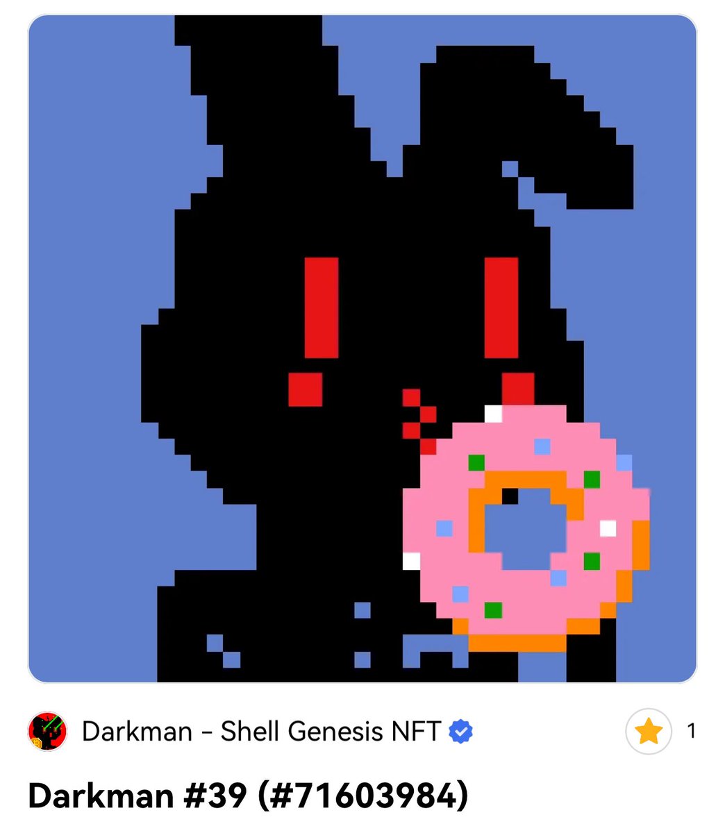 0xathenalee's tweet image. （不赶热点）前段时间好心朋友（是谁我不说）送的，是可爱的兔兔🐰

其他的抽象得没边儿了，看了一圈还是我介个最好看🥰

让我们一起谢谢 #Darkman  @ShellFinance_