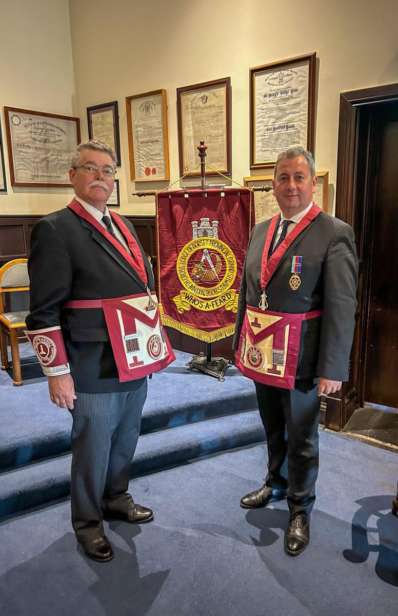 Had the great pleasure of joining the other Deputy (DGSupt, Mark Hinsley) in presenting our Missing Link between The Craft and The Royal Arch talk at <a href="/Dorset9508/">Dorset Stewards' Lodge</a> .  Great attendance and lovely atmosphere <a href="/UGLE_GrandLodge/">United Grand Lodge of England</a> <a href="/GrandChapter/">Supreme Grand Chapter</a> <a href="/DorsetMason/">Dorset Freemasons</a>